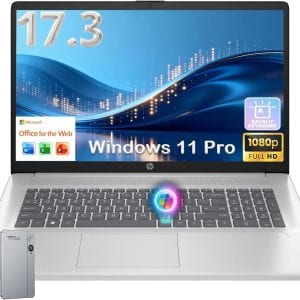 HP 17.3-inch Business Laptop 2026, Intel 10-Core i5-1334U, 20GB RAM, 512GB SSD, 17.3